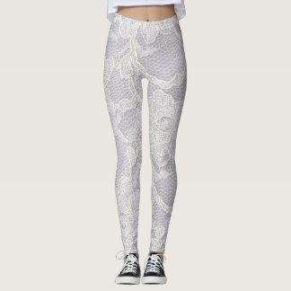Faux White Snöre Women's Leggings