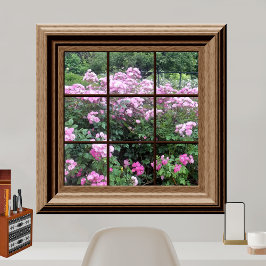 Faux Window Poster fredliga Ro Garden Relaxing