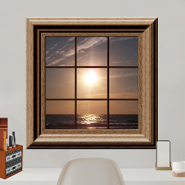Faux Window Poster Peacnice Sunset Relaxing