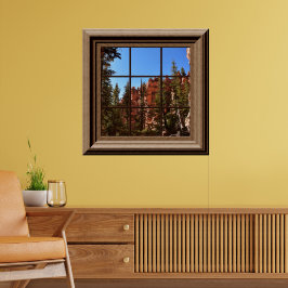 Faux Window Relaxing View Bryce Canyon Utah Poster
