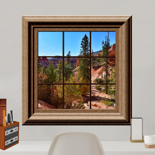 Faux Window Relaxing View Bryce Canyon Utah Poster