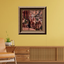 Faux Window Relaxing View Bryce Canyon Utah Poster
