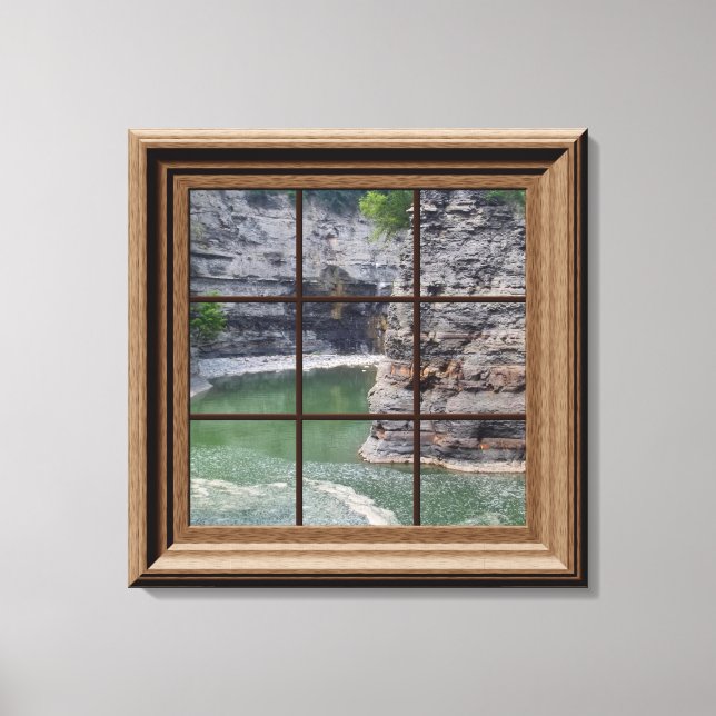 Faux Window Scene Genesee River Gorge Canvas (Framsida)