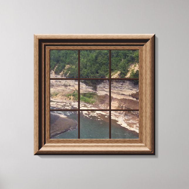 Faux Window Scene Genesee River Gorge Canvas (Framsida)