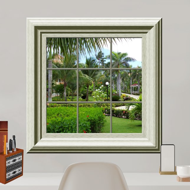 Faux Window Zen Tropical Ligcape Relaxing Poster (Skapare uppladdad)