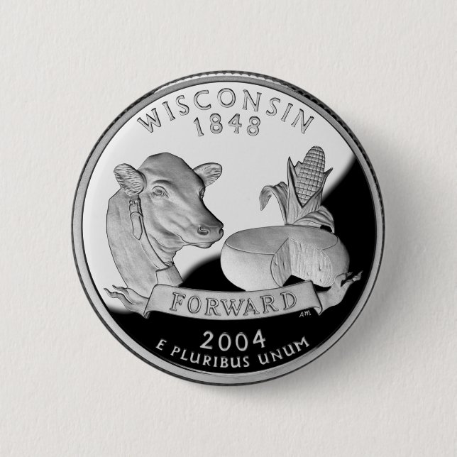 Faux Wisconsin State Quarter Cow Cheese Maj Farm Knapp (Framsida)