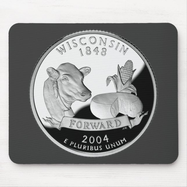 Faux Wisconsin State Quarter Cow Cheese Maj Farm Musmatta (Framsidan)