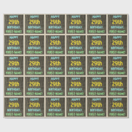 Faux Wood, färgat textutseende, 29:e födelsedagen  Presentpapper