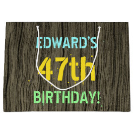 Faux Wood, färgat textutseende, 47:e födelsedagen 