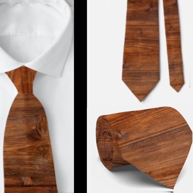 Faux Wood Grain Masculine Rustic Neck Tie Necktie Slips (Skapare uppladdad)