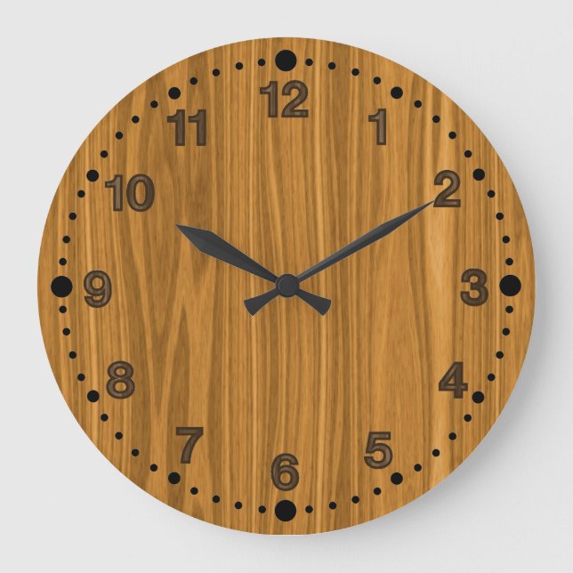 Faux Wood look Clock for Woodturners Wood Workers Stor Klocka (Framsida)