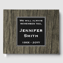 Faux Wood look, Mournful Sympathies Guestbook