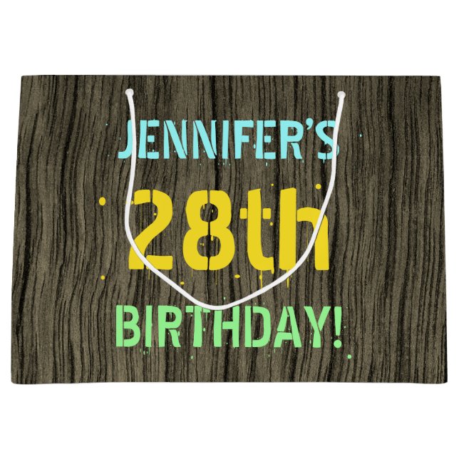 Faux Wood, målat textutseende, 28:e födelsedagen + (Framsidan)