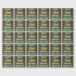 Faux Wood, målat textutseende, 53:e födelsedagen + Presentpapper