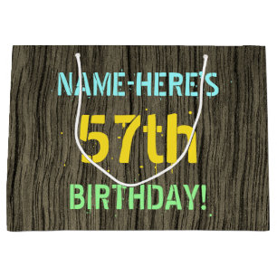 Faux Wood, Painting Text look, 57:e födelsedagen +