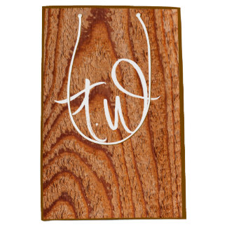 Faux Wooden Custom Initials