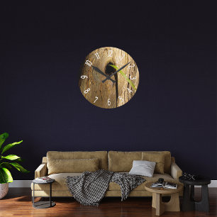 Faux Wooden Cypress Träd Knot Rund Klocka