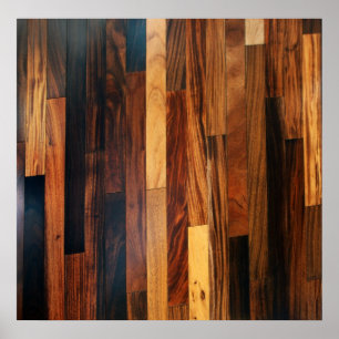 Faux Wooden Golv Slats Poster