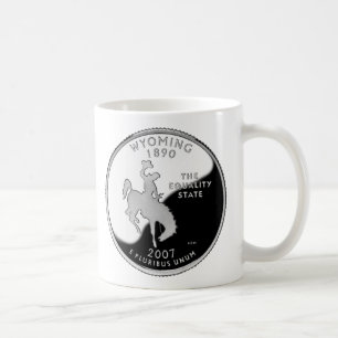 Faux Wyoming State Quarter Kaffemugg