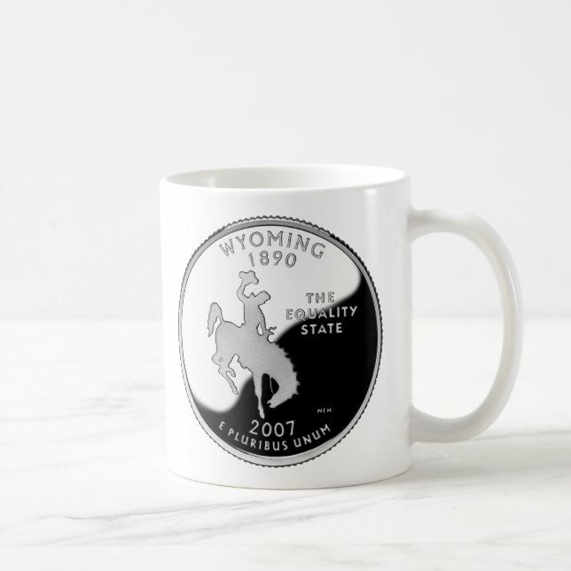 Faux Wyoming State Quarter Kaffemugg (Höger)