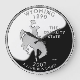 Faux Wyoming State Quarter Stor Klocka