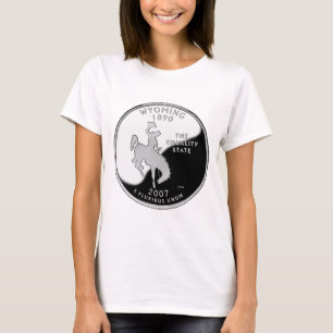 Faux Wyoming State Quarter Tee