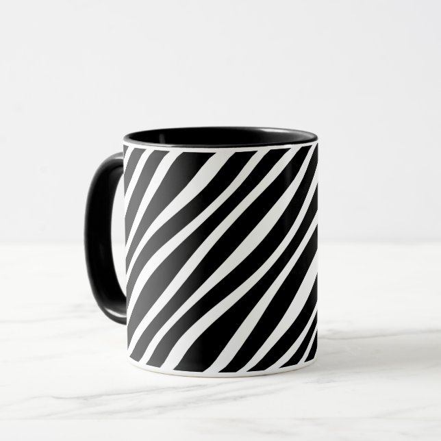 FAUX ZEBRA RAND BOLD PRINT MUGG (Framsida vänster)
