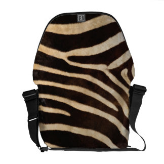 Faux Zebra Rand Päls Messenger Bag
