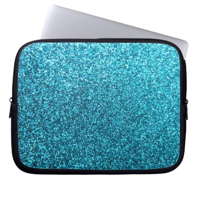 Fauxblåttglitter Laptop Fodral (Framsidan)