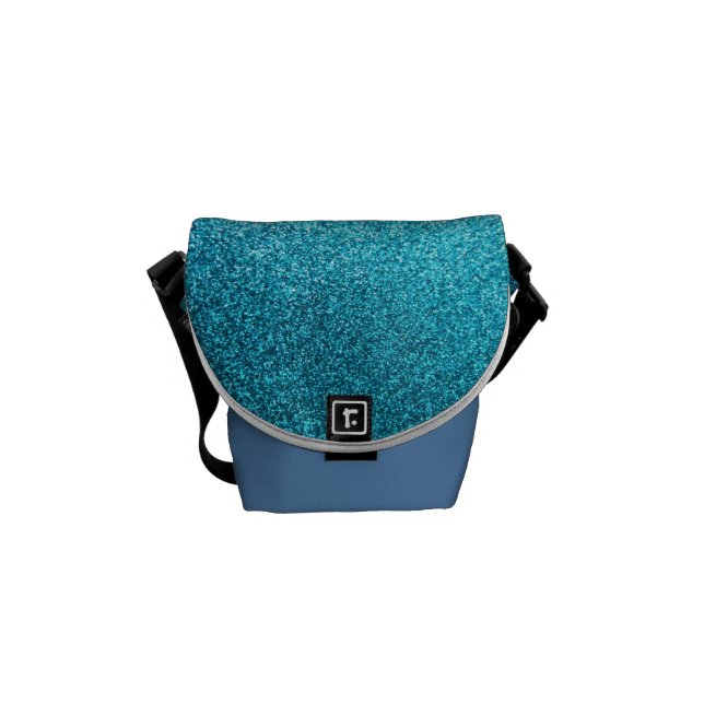 Fauxblåttglitter Messenger Bag (Framsidan)
