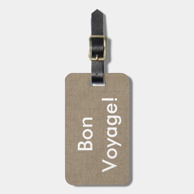 FauxBurlap Bagagebricka (Vertikal Framsida)
