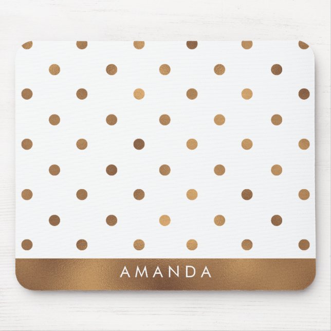 Fauxen BRONS POLKA DOTS PERSONIFIERAR TILLFOGAR Musmatta (Framsidan)