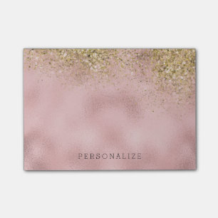 Fauxen för guld- glitter för fauxen omkullkastar post-it block