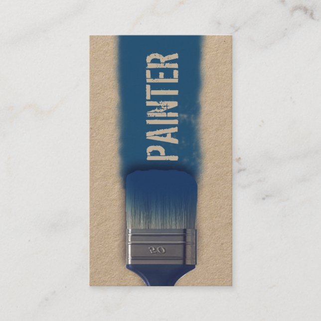Fauxen målar borstar tracen täcker visitkort (Framsida)