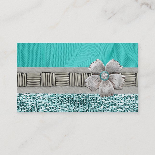 Fauxgem som prydas med ädelsten & visitkort (Framsida)