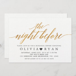 Fauxguld natten för inbjudan