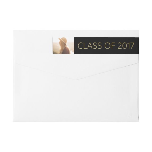 Fauxguld och svart | klassificerar av fotoet 2017 etikettband (Baksidan)