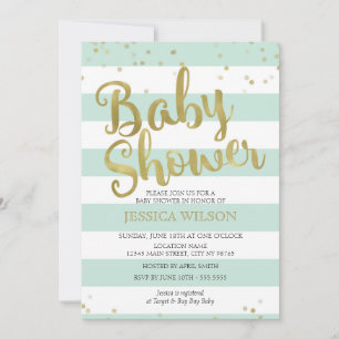 Fauxguld omkullkastar, baby shower för inbjudningar