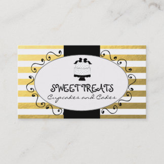 Fauxguld omkullkastar bagerit för randmuffintårtan visitkort