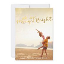 Fauxguld omkullkastar den glada & ljusa julkortet