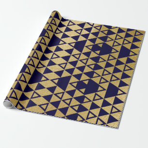 Fauxguld omkullkastar det geometriska presentpapper