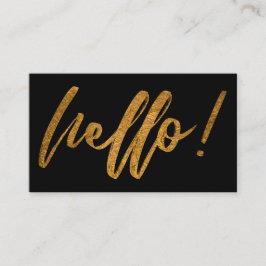 Fauxguld omkullkastar hejhandskrift skrivar på visitkort