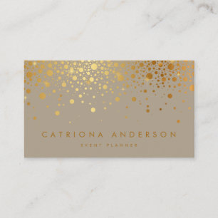 Fauxguld omkullkastar konfettiar pricker modern II Visitkort