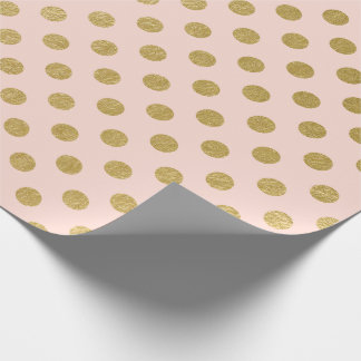 Fauxguld omkullkastar Polka pricker mönster Presentpapper