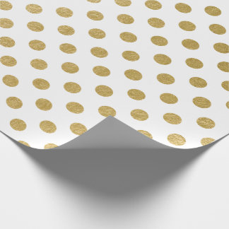 Fauxguld omkullkastar Polka pricker mönster Presentpapper