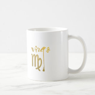 Fauxguld omkullkastar vågZodiacsymbol Kaffemugg