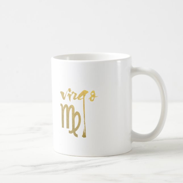 Fauxguld omkullkastar vågZodiacsymbol Kaffemugg (Höger)