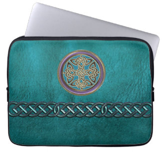 Fauxkrickaläder med den Celtic fnurralaptop sleeve