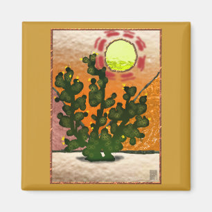 fauxmålat glass för prickly pear magnet
