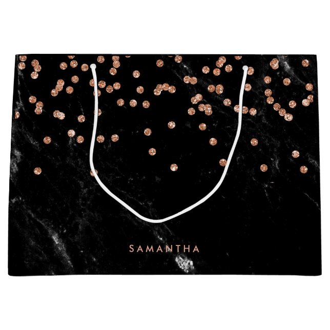 Fauxmarmor med rosa guld- konfettiar för Faux (Framsidan)